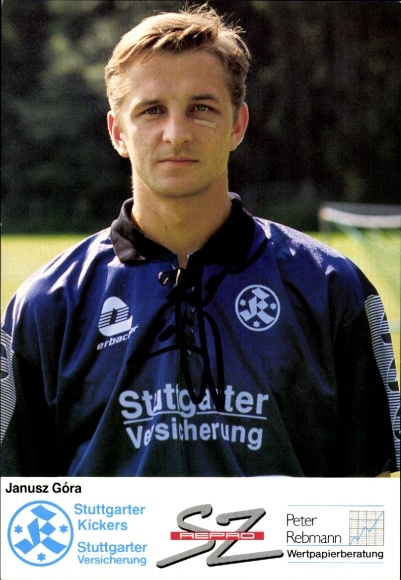 Autogrammkarte Fußballer Janusz Góra, Stuttgarter Kickers, Autogramm