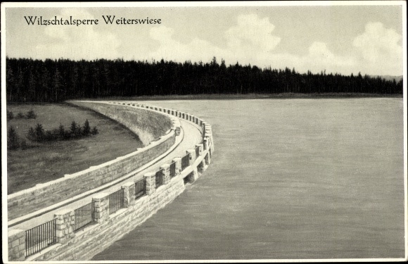 Ak Carlsfeld Eibenstock im Erzgebirge, Wilzschtalsperre Weiterswiese