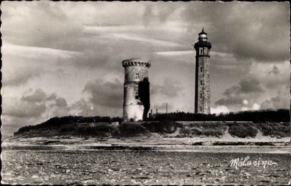 Ak Ile de Re, Alter und neuer Leuchtturm