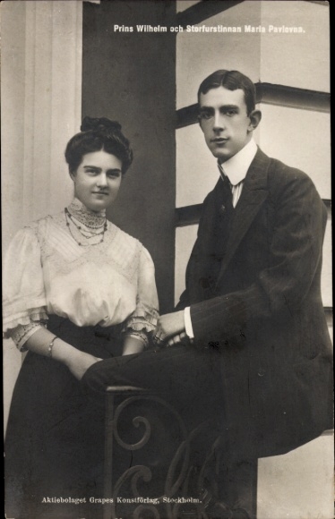 Ak Prinz Wilhelm und Prinzessin Maria von Schweden, Marija Pawlowna Romanowa