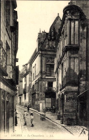 Ak Loches Indre et Loire, La Chancellerie,Gasse,Gebäude