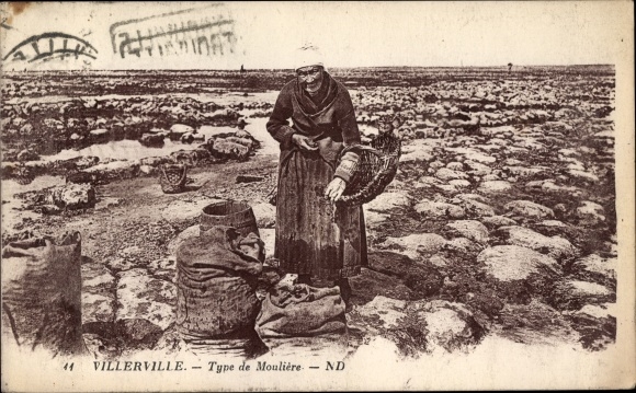Postcard Villerville Calvados, Type of Moulière