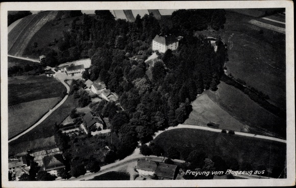 PC Freyung in the Bavarian Forest, view of the place, aerial photo