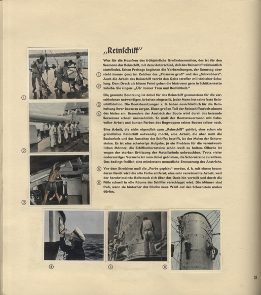 German Imperial Navy service and life of the sailors Collecting picture album Constantin cigarette factory, H