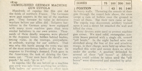 Stereo Foto Demolished German machine gun cupola