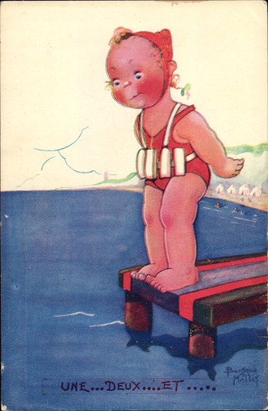 Artist PC Mallet, Beatrice, girl before jumping into the water