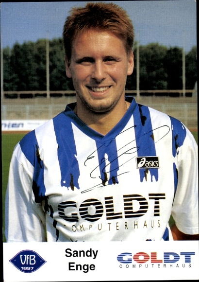 Autogrammkarte Fußballer Sandy Enge, VfB Oldenburg, Autogramm