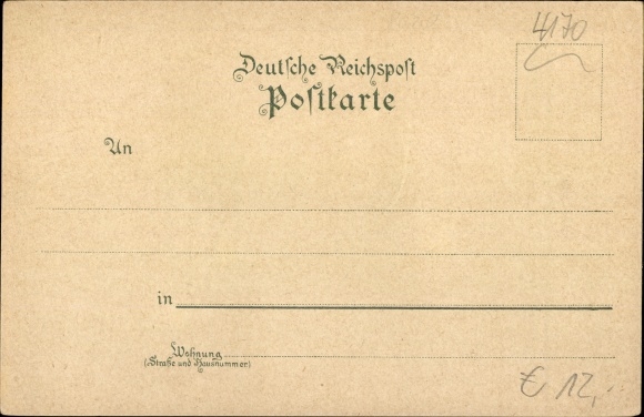 Litho Geldern am Niederrhein, Stadthaus, Katharinenkirche, Großer Markt