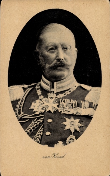 Postcard Colonel General Gustav von Kessel, portrait in uniform, medal