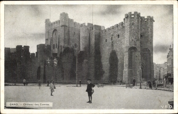 Ansichtkaart Gent Gent Oost-Vlaanderen, Château des Comtes