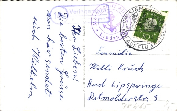 KP Landpoststempel 14b Veringendorf