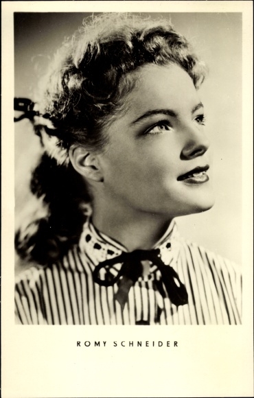 Postcard actress Romy Schneider, portrait