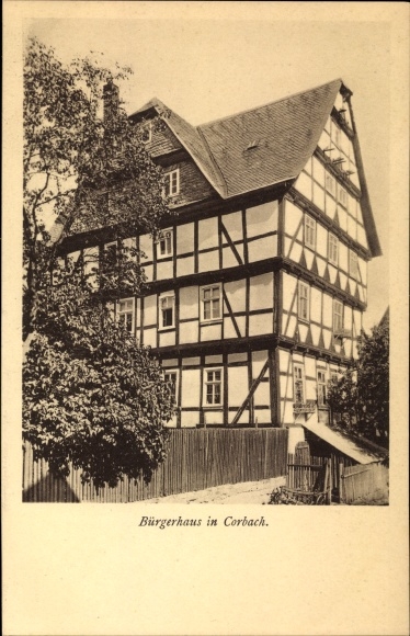 Postcard Korbach in Hesse, community center