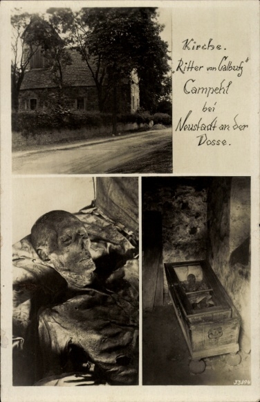 Postcard Campehl Neustadt Dosse, Ritter von Calbutz, Church