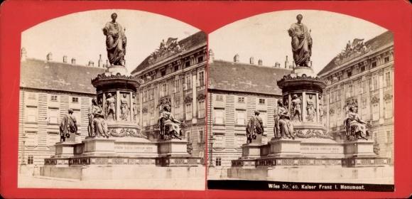 Stereo CdV Vienna, Emperor Franz I Monument