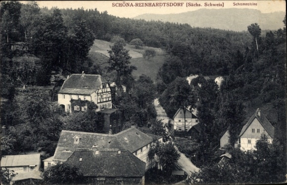 Postcard Kleingießhübel Reinhardtsdorf Schöna Saxon Switzerland, Schrammsteine