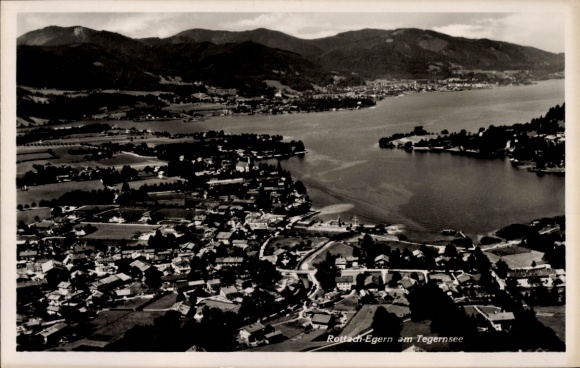 Ak Egern am Tegernsee Oberbayern, Fliegeraufnahme