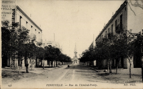 Ak Tindja Ferryville Algerien, Rue de l'Amiral-Ponty