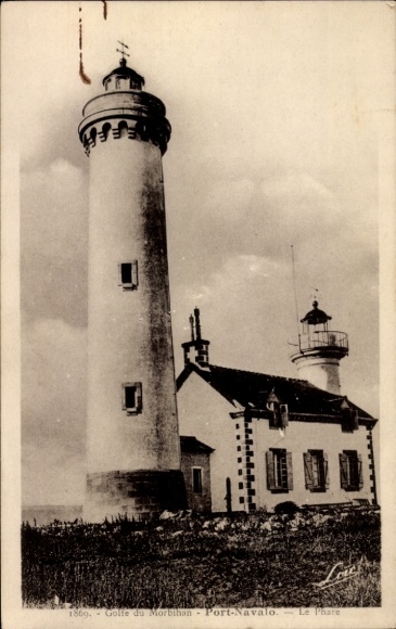 Postcard Port Navalo Morbihan, The Lighthouse