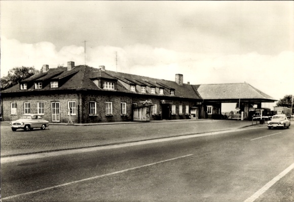 Ak Köckern Sandersdorf Brehna im Kreis Anhalt Bitterfeld, Autobahn Raststätte, Tankstelle