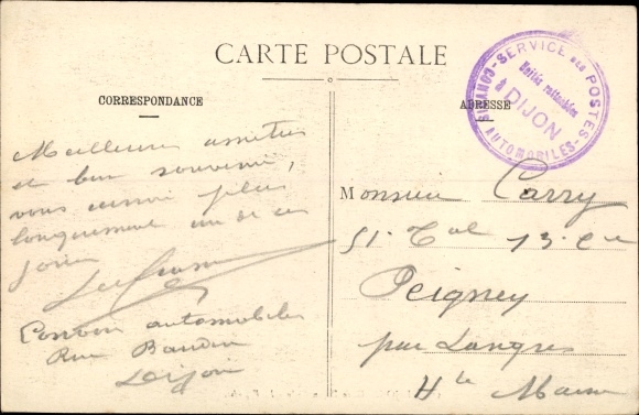 Postcard Dijon Côte d'Or, Gare Dijon Ville