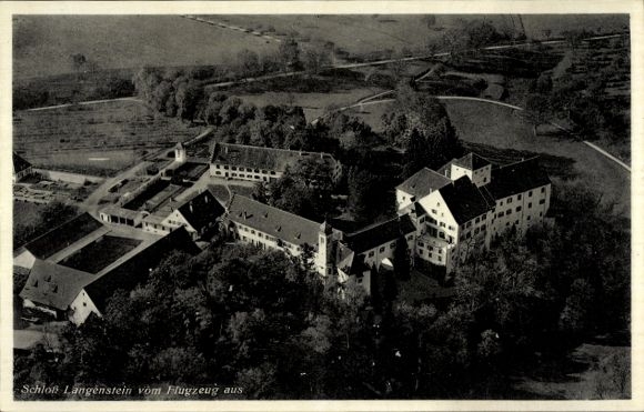 Ak Orsingen Nenzingen Baden Württemberg, kasteel Langenstein, luchtfoto