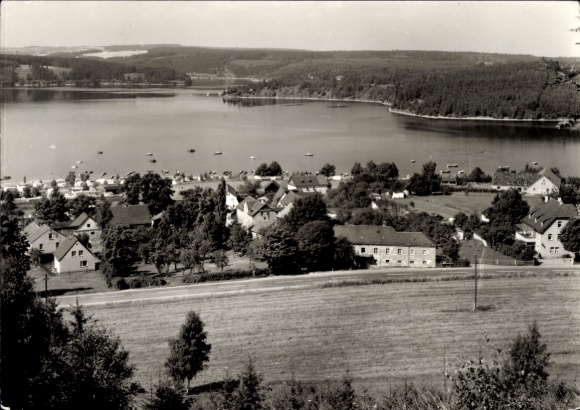 Postcard Saalburg in Thuringia, monastery, general view