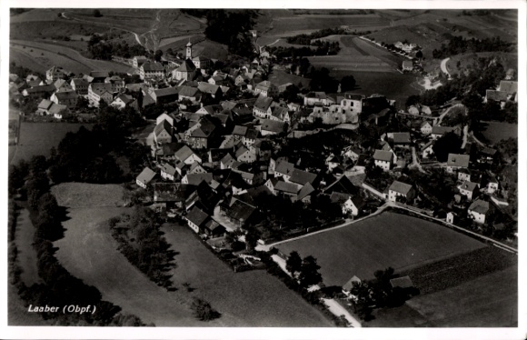 Postcard Laaber Pilsach in the Upper Palatinate, aerial photograph