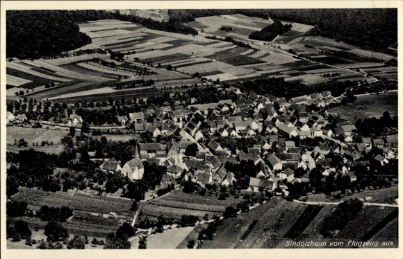 Ak Sindolsheim Rosenberg in Baden, Fliegeraufnahme