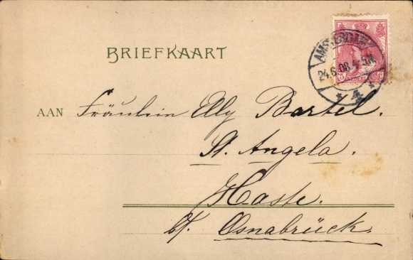 City map Postcard Amsterdam North Holland Netherlands, Buiten Amstel