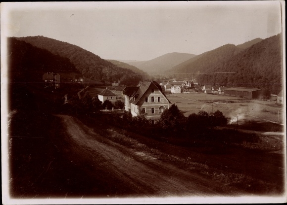 foto van Bad Lauterberg in de Harz, uitzicht op de stad, rond 1920