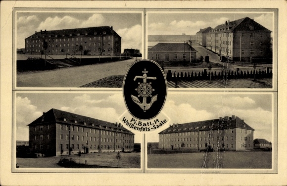 Ak Weißenfels an der Saale, Kaserne Pi. Batl. 14