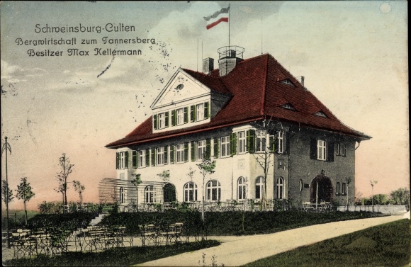 Postcard Schweinsburg Culten Neukirchen Pleiße, Bergwirtschaft zum Tannersberg