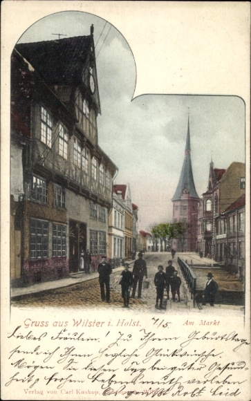KP Wilster w Holsztynie, rynek, przechodnie