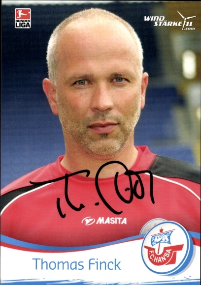 Autograph card Co-Trainer Thomas Finck, FC Hansa Rostock, autograph