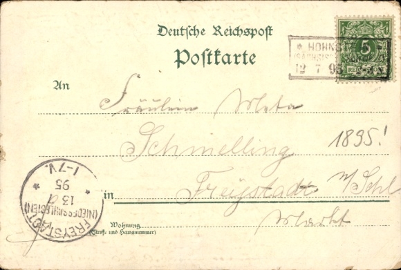Postcard Lohmen in the Elbe Sandstone Mountains, Bastei, beautiful detailed view