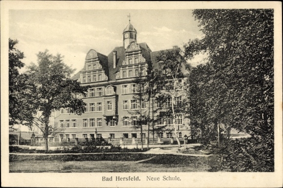 Postcard Bad Hersfeld in Hesse, New School
