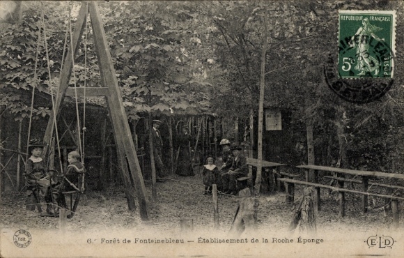 CPA Fontainebleau Seine et Marne, Forêt, Établissement de la Roche Éponge
