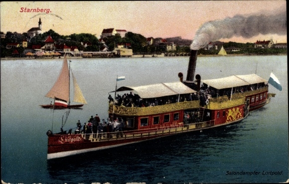 PC Starnberg in Upper Bavaria, saloon steamer Luitpold