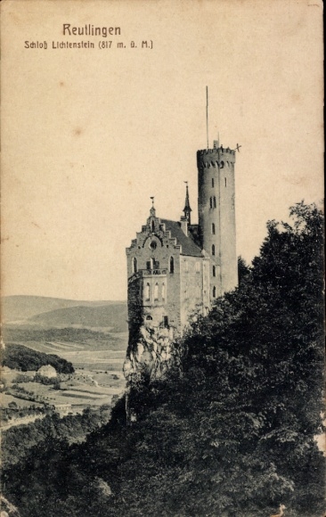 Ak Reutlingen in Württemberg, Schloss Lichtenstein