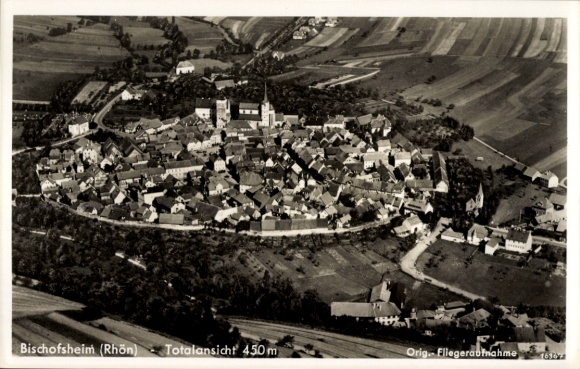 KP Bischofsheim vor der Rhön Dolna Frankonia, widok całkowity, zdjęcie lotnicze
