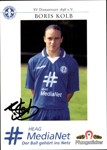 Autogrammkarte Fußballer Boris Kolb, SV Darmstadt 98, Autogramm