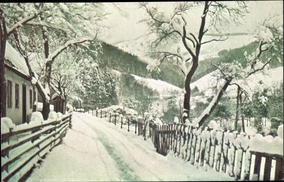 Postcard Lilienfeld in Lower Austria, Traisental, Winter, Vienna Prealps