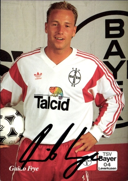 Autogrammkarte Fußballer Guido Frye, Bayer 04 Leverkusen, Autogramm