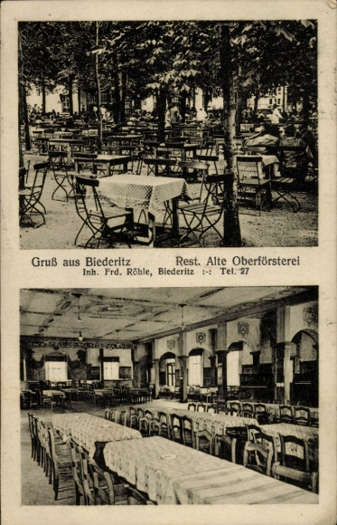 KP Biederitz w Saksonii-Anhalt, Restauracja Alte Oberförsterei, właściciel Frd. Röhle