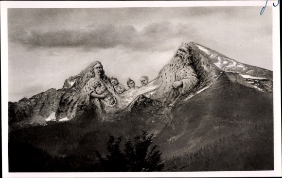 Artist PC Berchtesgaden in Upper Bavaria, Watzmann, mountain faces