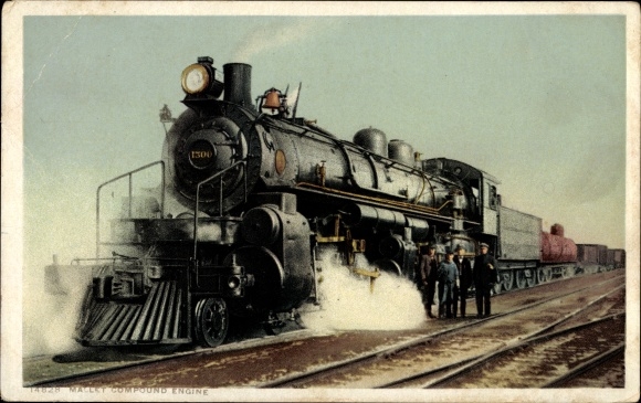 Postcard New Mexico USA, Mallet Compound Engine