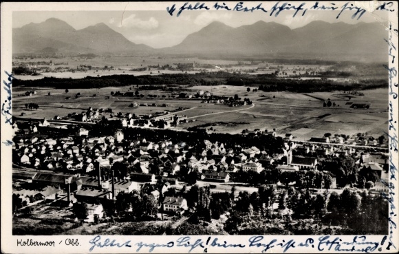 Postcard Kolbermoor in Upper Bavaria, general view