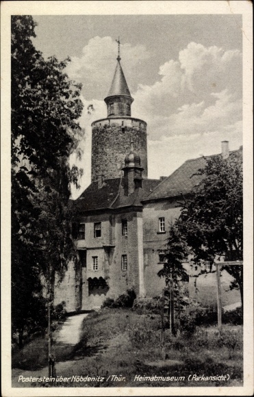 Postcard Posterstein in Altenburger Land, local history museum