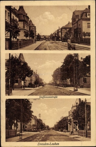 Briefkaart Dresden Leuben, Steffensonstrasse